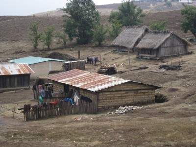 houses during the hike in Guatemala